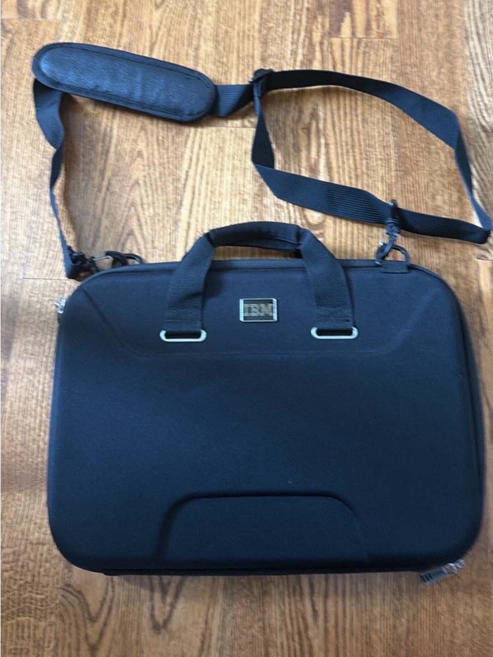 Black Laptop Briefcase Bag with Shoulder Strap